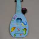 YOLOPARK 17" Kids Toy Guitar for Girls Boys, Mini Toddler Ukulele Guitar with 4 Strings Keep Tones Can Play for 3, 4, 5, 6, 7 Year Old Kids Musical Instruments Educational Toys for Beginner (Blue)