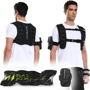 BeatBoost Weighted Vest for Men Women 10 lb Weight Vest with Ironsand for Walking Strength Training Running Workout