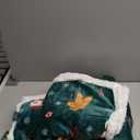 PAVILIA Green Christmas Sherpa Throw Blanket, Gingerbread Snowman Holiday Pattern, Soft Reversible Fleece & Sherpa 50x60 Winter Blanket for Couch & Bed, Cozy Christmas Decor