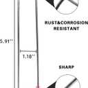 6 Inch Galvanized Landscape Staples, 11 Gauge Silver U-Shaped Turf Securing Garden Stakes Pins for Christmas Outdoor Tents Farm Lawn Fabric Netting, 100 Pack