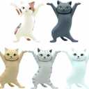 4 x Cute Toys Cat Figurines Funny Gift for Kids Kawaii Cat Toys Work on Balance Ideal for Birthday, Christmas Stocking Stuffers Animal Figures for Party Play, Collectibles, Room Dcor (5 Pcs)