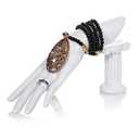 Homeanda White Resin Hand Form with a Stand Ring Hand Chain Bracelet Jewelry Display Stand Holder Organizer Photograph Props Home Decor