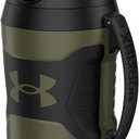 Under Armour Half Gallon Water Bottle Insulated, 64oz Insulated Water Bottle with Handle, Fence Hook, Leak Resistant, for Baseball, Football & More - Marine OD Green