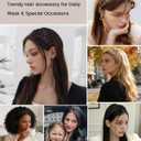 NAISIER Braided Hair Headband 2 Pcs Chunky Wide head bands for women's Hair Plaited Headband High Elasticity Braids for women(Mix Blonde)