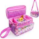 Taladad for Tonies Carrying Case, Toniebox 1 2 Case for Tonies Figures,Tonie Characters, Tonies Storage and Organizer with Shoulder Strap,Tonies Box Starter Set,Toniebox 2 Audio Player Bundle (Pink)