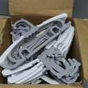 50 Pack Baby Clothes Hanger with 16 Clips, 11-15 inch Adjustable Kid Hangers, Multifunctional Children Hanger for Girl Boy Toddler Kids Child(Grey) (Gray)