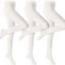 Girls Tights Toddler Cable Knit Cotton Footed Seamless Dance Ballet Baby Girls' Leggings 3/4 Pack (7-8 Years, Off-white 3pcs)