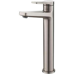 KRAUS Indy Single Handle Vessel Bathroom Faucet in Spot Free Stainless Steel, KVF-1400SFS