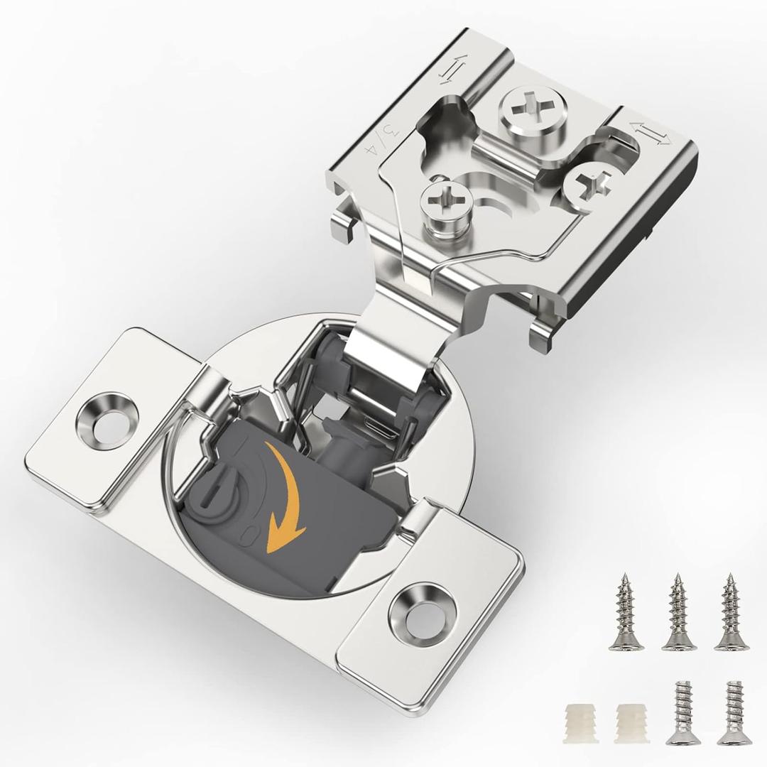 [Closing Speed Control] 50 Pack 3/4 Inch Overlay Soft Close Hinges for Face Frame Cabinet, 4D Adjustment, Stainless Steel Kitchen Cabinet Hardware, 105 Open Concealed Self Closing Hinge