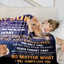 Gifts for Son, Son Gifts from Mom, Birthday Gift for Sons Adult, Sons Gift for Birthday Christmas Fathers Day Graduation Valentines Day Ideas Gifts for MySon Fleece Blanket 60"50"