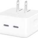 Apple 35W Dual USB-C Port Compact Power Adapter: Fast and Convenient Charging, Type C Wall Charger