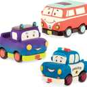 B. toys  Mini Pull  Back Vehicles Set  Set of 3 Vehicles  Truck, Camper Van, Police  12+ Months