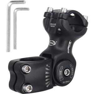 Wake Bike stem 25.4 31.8 0-60 Degree 90mm 110mm 130mmBike Adjustable stem for Mountain Bike, Road Bike, MTB, BMX, Cycling