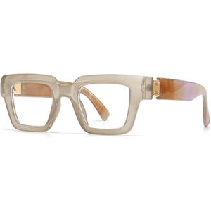Style Reading Glasses for Women Men, Fashion Square Blue Light Blocking Readers L05 (Gray, 1.75x)