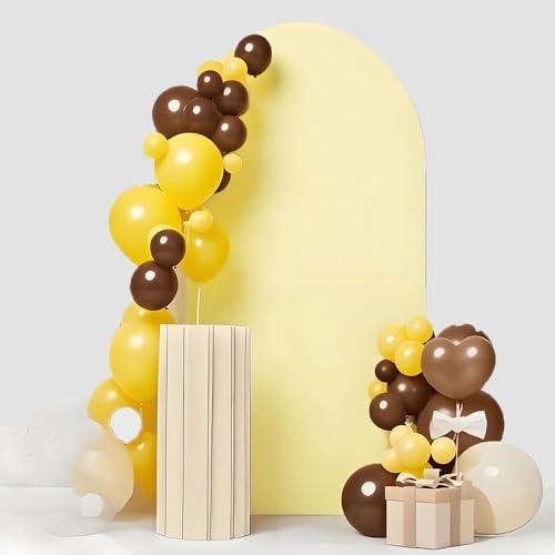 JFDYDM Yellow 6FT Arch Backdrop Cover, Yellow Chiara Backdrop Cover, Background Stand Covers, Arch Stand Covers for Birthday Wedding Party Decoration JFDYDM Yellow 6FT Arch Backdrop Cover, Yellow Chiara Backdrop Cover, Background Stand Covers, Arch Stand Covers for Birthday Wedding Party Decoration