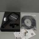 Handheld Shower Head with Extra Long Hose, 8 Setting Square Detachable Hand Held Spray with Upgrade Piano-Key Button & On Off Switch, 79" Long Stainless Steel Hose, Adjustable Bracket - Matte Black