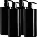 Youngever 4 Pack Pump Bottles for Shampoo, Empty Shampoo Pump Bottles, Plastic Cylinder with Lockdown-Leak Proof-Pumps (32 Ounce)