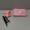 Stitch Gun for Clothes - Handheld Stitch Gun Quick Clothing Fixer - Tagging Gun - Includes 6 Needle, 1000 Black Fasteners & 1000 White Fasteners (Pink/Orange)