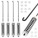 Upgraded W10780045 NTW4516FW3 RTW4516FW2 RTW4641BQ0 WTW4816FW2 WTW4800BQ1 NTW4516FW1 NTW4605EW0 WTW4800BQ0 NTW4516FW0 Washer Suspension Rods Kit for Amana Whirlpool Kenmore Washing Machine