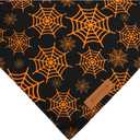 Realeaf Halloween Dog Bandanas 2 Pack, Pumpkin and Spider Web Bibs, Triangle Reversible Fall Pet Scarf, Premium Durable Fabric, Adjustable Fit (X-Large)