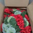 Hananona 12 Pcs Artificial Geranium Flowers for Outdoors Geranium Silk Red Flowers Outdoor UV Resistant Garden Plants Faux Flower for Christmas Home Kitchen Table Centerpieces Decor (12, Red)