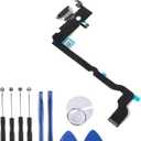 Replacement Dock Connector Charging Port Flex Cable Compatible with iPhone Xs MAX Flex Cable incl Tools (for iPhone Xs MAX Black)