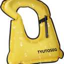 Inflatable Snorkel Vest Adult, Snorkeling Jackets,Buoyancy Vest for Snorkeling Boating, Safety Load Up to 220 Ibs (Yellow)