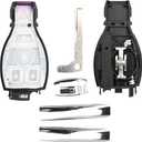 IYZDC07 Key Fob Shell Case Compatible with C350 CL550 CLS350 CLS500 CLS550 E350 E550 GL350 GLE350 GLK350 ML350 R350 S550 SL500 SL550 SLK350