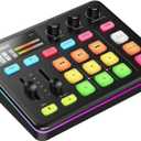 SINWE G1 Gaming Audio Mixer, RGB Audio Interface with Pro-preamp,Bluetooth, Streaming PC Mixer with XLR/48V Phantom Power for Live Streaming, Podcasting, Content Create, Gaming(Black)