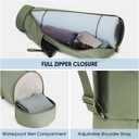 sportsnew Yoga Mat Bag, Full Zip Cargo Yoga Mat Carrier Bag with Drawstring Water Bottle Pocket and Bottom Wet Pocket, Exercise Yoga Mat Carrier Holder Multi-Functional Storage Bag Patent Pending (Army Green)