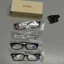 Gaoye +2.0 Multi Pack Reading Glasses - Blue Light Blocking Lenses, TR90 Frames, UV400 - Eyeglasses with Clear Vision (*Black + Bright Leopard + Leopard + Clear)