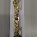 DaQin Gold Band Compatible with Apple Watch Bands for Women 40mm 38mm 41mm 42mm 44mm 45mm 46mm, Metal Chain Link Steel Replacement Accessories Bracelet for iWatch Bands Series 11 10 9 8 7 6 5 4 3 2 1