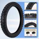 (1-Pack) 80/100-19 6PR Wear-Resistant Dirt Bike Tire & 2.75/3.00-19 Heavy Duty Inner Tube Set | Replacement for Surron Light Bee X, Talaria Sting MX + Free Tools