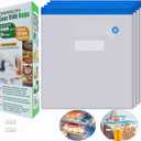 Super Large Sous Vide Bags15pcs kit,BPA Free Reusable Vacuum Sealer Bags and 2pcs Sealing Clips for Food Storage and Sous Vide Cooking(11.8x13.4in/30x34cm)