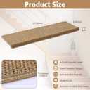 Nuanchu 4 Pcs Bullnose Carpet Stair Treads Non Slip Stairs Treads Washable Bullnose Carpet Pads for Indoor Wooden Steps Pet Safety Rugs (29.5"x9.4",Jute)