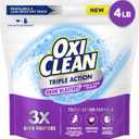 OxiClean Triple Action Odor and Stain Remover Powder, Use with Detergent, Eliminates Tough Odors and Removes Stains, Color Safe and Chlorine Free, 4 lbs