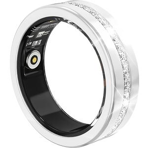 Smart Fitness Ring for Women Diamond Ring Activity Tracker Heart Rate Monitor Sleep Tracker Smart Rings Pedometer Step Counter Calorie Counter Exercise Ladies Rings for Women 9