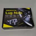 MIKKUPPA M12x1.5 Lug Nuts - Replacement for 2006-2020 Fusion, 2000-2023 Focus, 2001-2023 Escape Aftermarket Wheel - 20pcs Black Closed End Lug Nuts