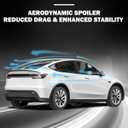 ABS Spoiler for Tesla Model Y Juniper 2026, Matte Carbon Fiber Look Trunk Wing, Rear Lip Spoiler for Sporty Appearance & Aerodynamic Performance, Easy No-Drill Installation(Not for Standard)