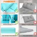 FUNBERRY Adirondack Chair Cushions Set of 2, Thicken Comfy Cushions for Rocker Non Slip Fade Shield Waterproof High Back with Ties, 2 Pack