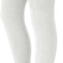 Basic Girls Tights | Comfy Soft Flat Tights Made from Breathable Cotton | Great for Uniform or Everyday (12, White)