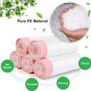 6 Gallon Trash Bags Drawstring - White Medium Kitchen Garbage Bags Plastic Unscented 60 Count 22.5 Liter Recycling Office Bathroom Waste Basket Liners Strong Thick Bulk Magesh