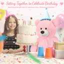 Toys Studio 51 inch Giant Teddy Bear Pink Stuffed Bear Plush for Girls, Pink Teddy Bear for Baby Shower Gender Reveal Decorations Valentine's Day Christmas Mother's Day