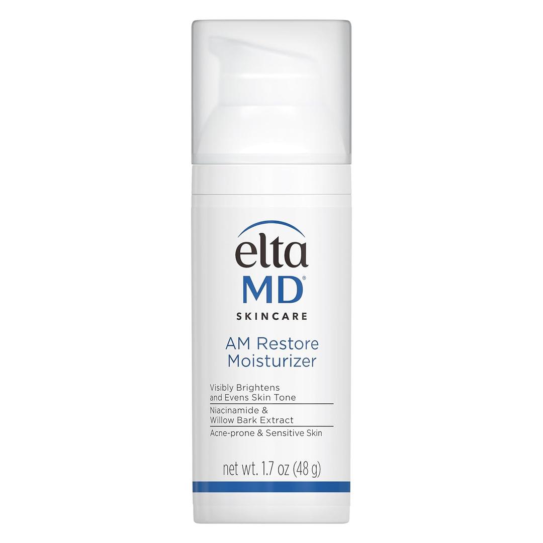 EltaMD AM Restore Face Moisturizer for Women and Men, Light Moisturizer Face Cream, Made with Niacinamide and Hyaluronic Acid, 1.7 oz Pump (1.7 Ounce (Pack of 1))