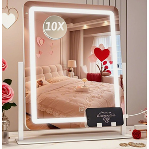 Vanity Mirror with Lights, 22"x18" LED Makeup Mirror, Large Lighted Mirror
