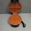 Gourmia Belgian Waffle Maker  Compact Design with Upright Storage, Adjustable Browning, and Easy-Clean Nonstick Ceramic Plates, Stainless Steel