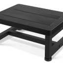 Step Stools for Adults Kids with Non-Slip Rubber Feet, Heavy Duty Wooden Stepping Stools with 500-LBS Capacity for Bedroom Kitchen Bathroom, Sturdy Bed Steps for High Beds, Easy to Assemble, Gray