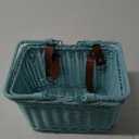 GRANNY SAYS Kids Bike Basket, Front Bicycle Bike Baskets for Kids, Small Wicker Bike Basket for Boys and Girls, Small Wicker Basket for Bike, 9" x 7" x 6", Pack of 1 (Cyan)