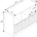 Furinno Basic 3x2 Cube Storage Bookcase Organizer with Bins, Espresso/Brown