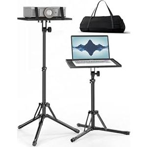 Projector Stand Tripod Adjustable from 26" to 38", Foldable Laptop Floor Stand with Lift Switch, Tripod for Projector with Carry Bag, Portable Podium Stand for Office, Home, Stage, Studio, Dj Racks